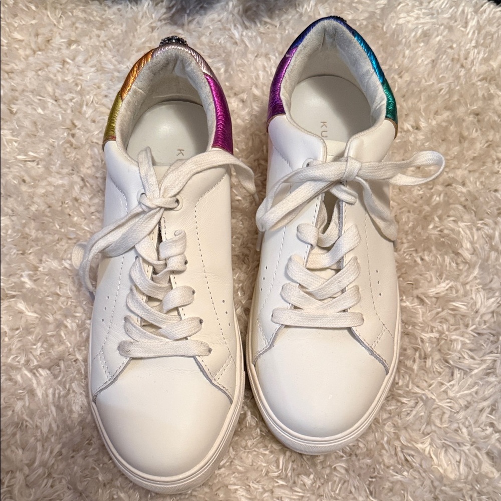 Kurt Geiger White Sneakers with Multicolor Trim